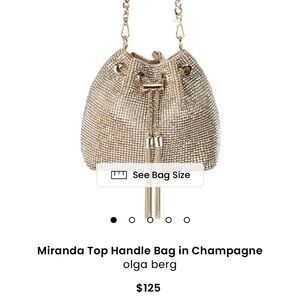 Olga Berg Champagne Mini Bag